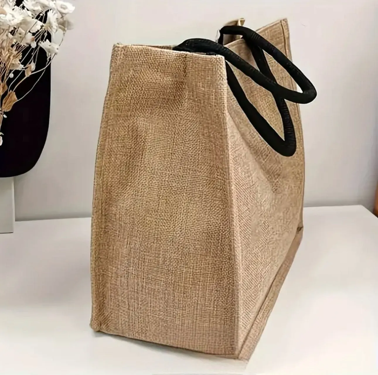 AD Cross Flower Print Tote Bag