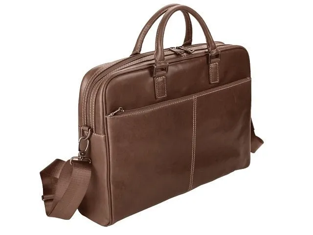 Adpel Rogatta 15.4" Leather Laptop Bag | Brown