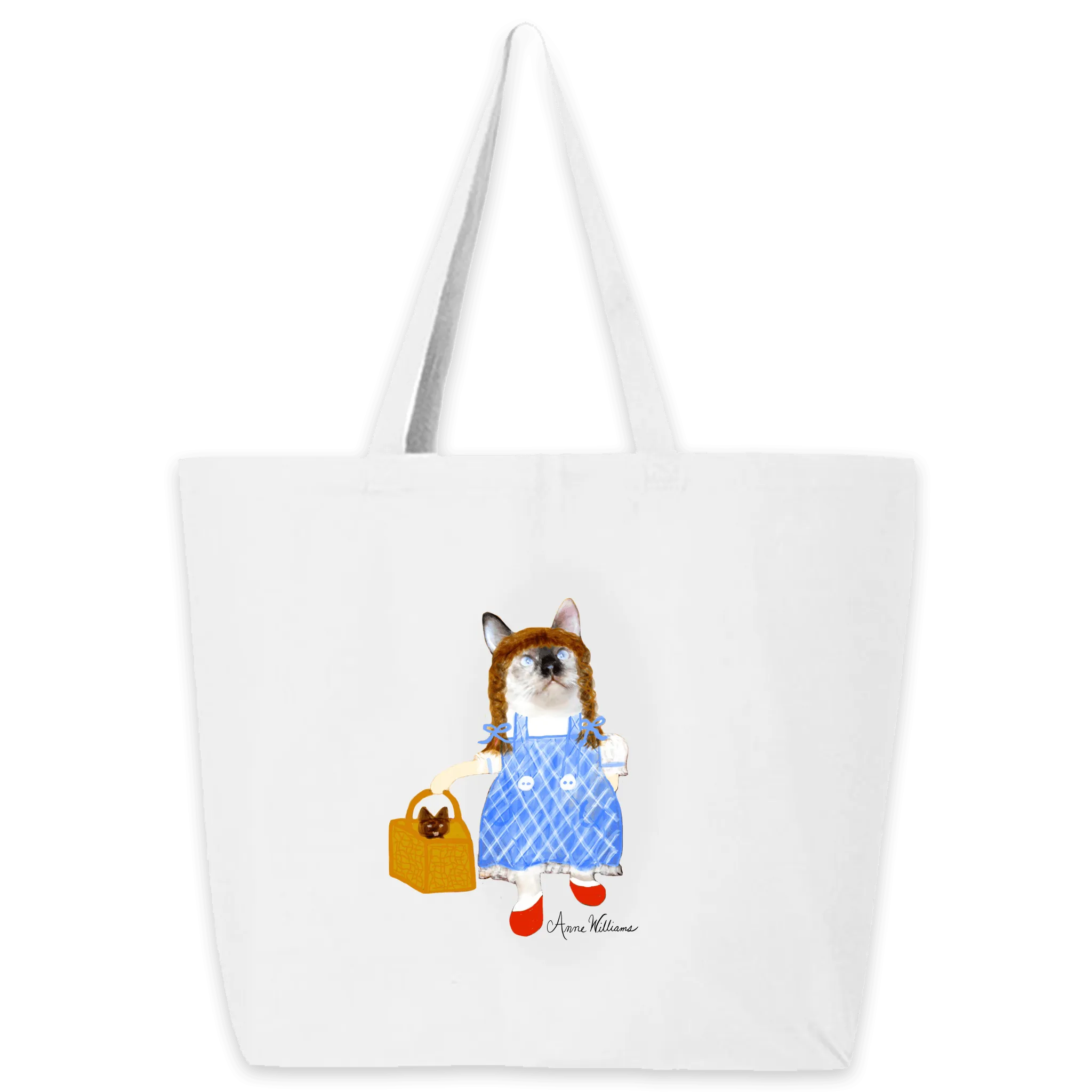 Anne Williams Art- Red Riding Hood Cat Tote