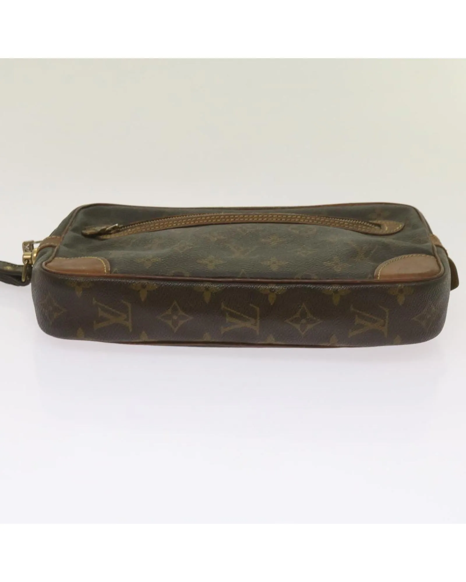 Authentic Monogram Clutch Bag with Dragonne Strap