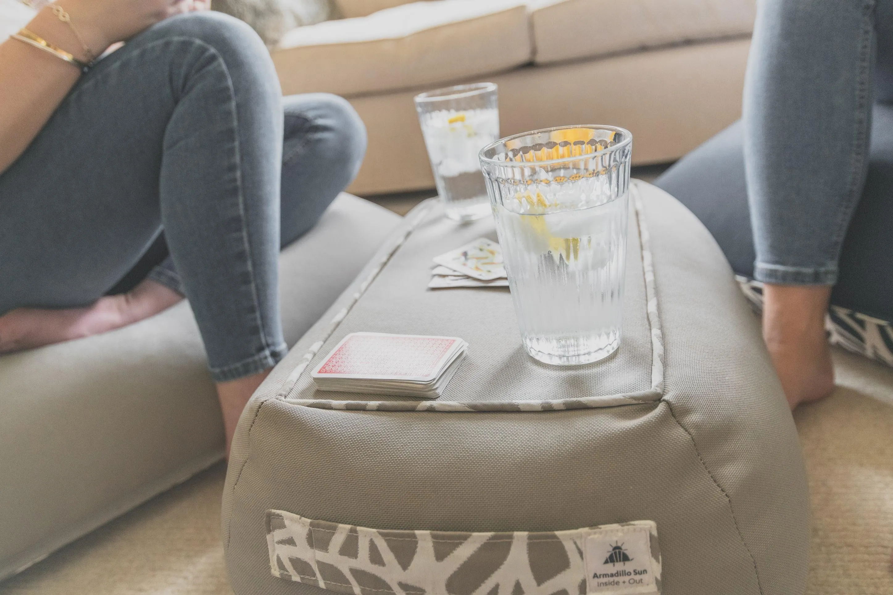Bean Bag Coffee Table for Indoors and Outdoors