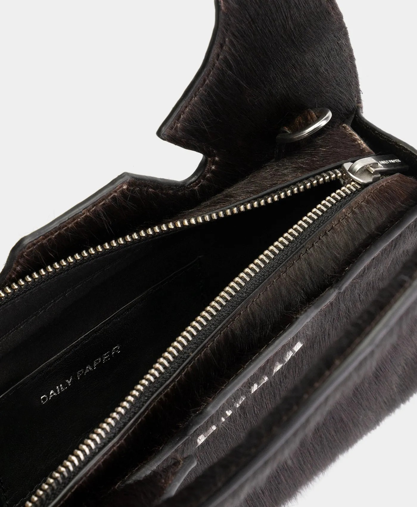 Brown Cow Hair Leather Codu Small Bag