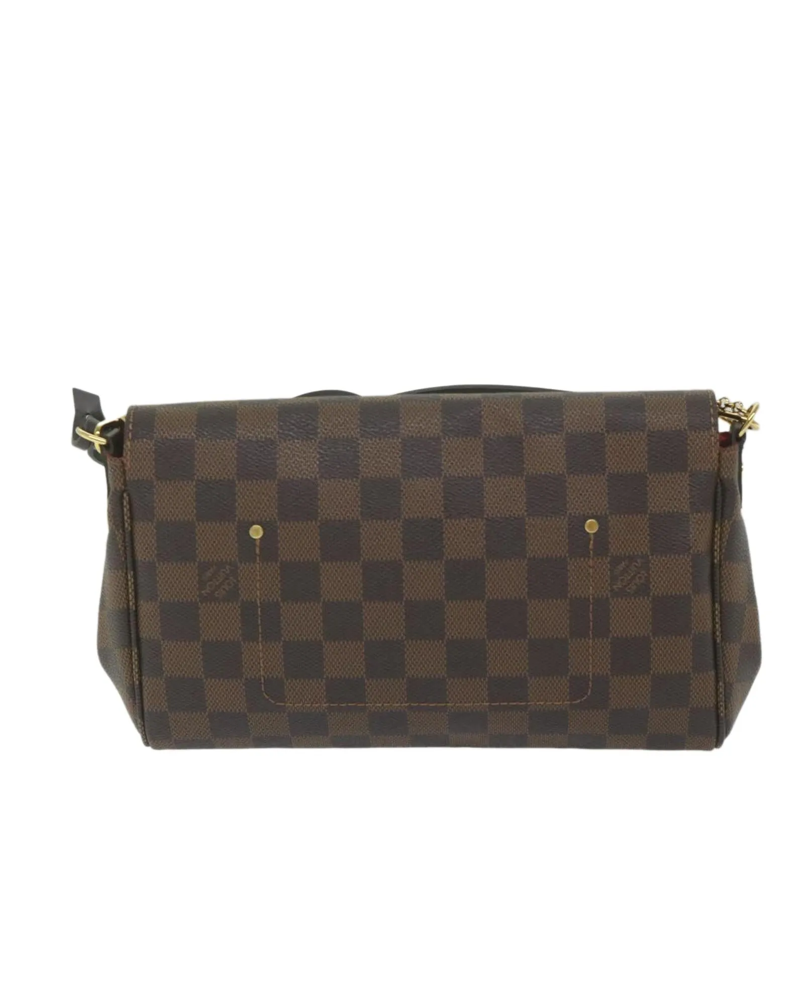 Elegant Damier Ebene Shoulder Bag with Shoulder Strap - French-made Designer Accessory
