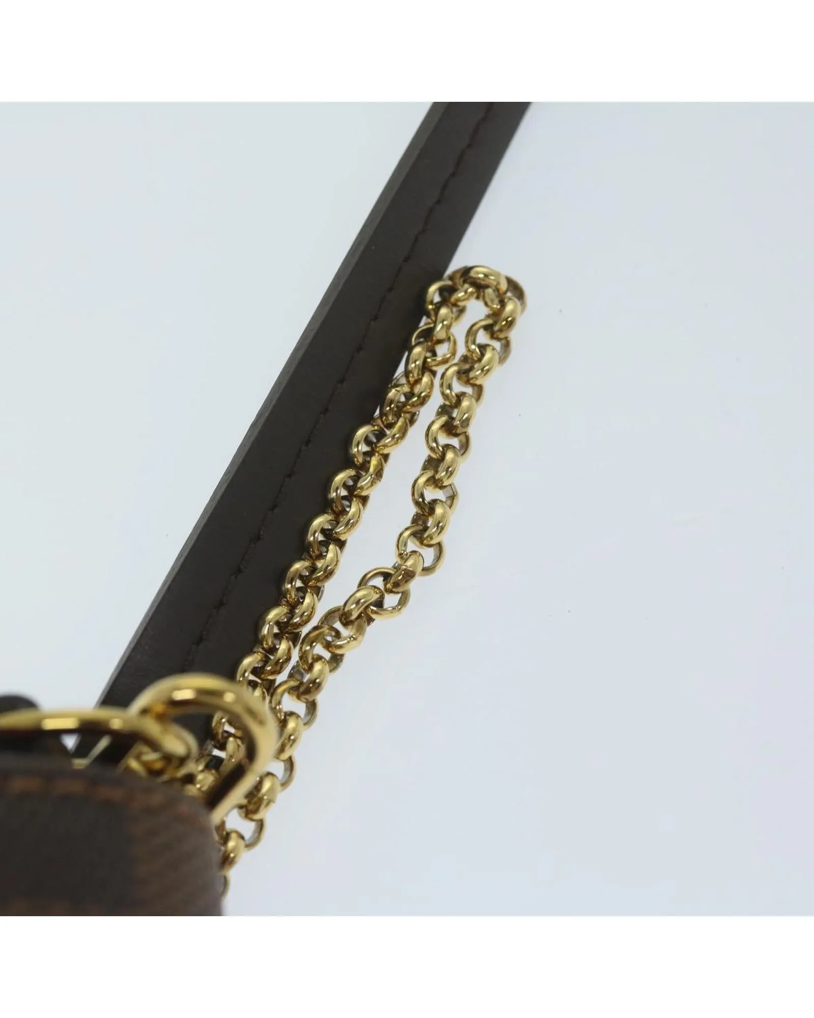 Elegant Damier Ebene Shoulder Bag with Shoulder Strap - French-made Designer Accessory