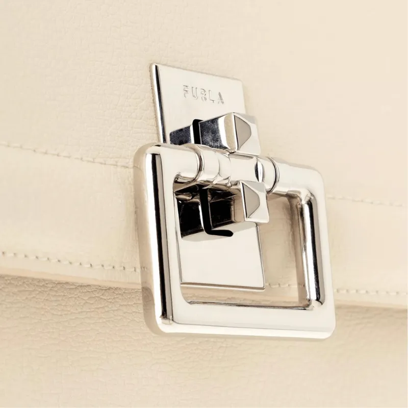 Furla Villa Small Crossbody Bag - White Cotton