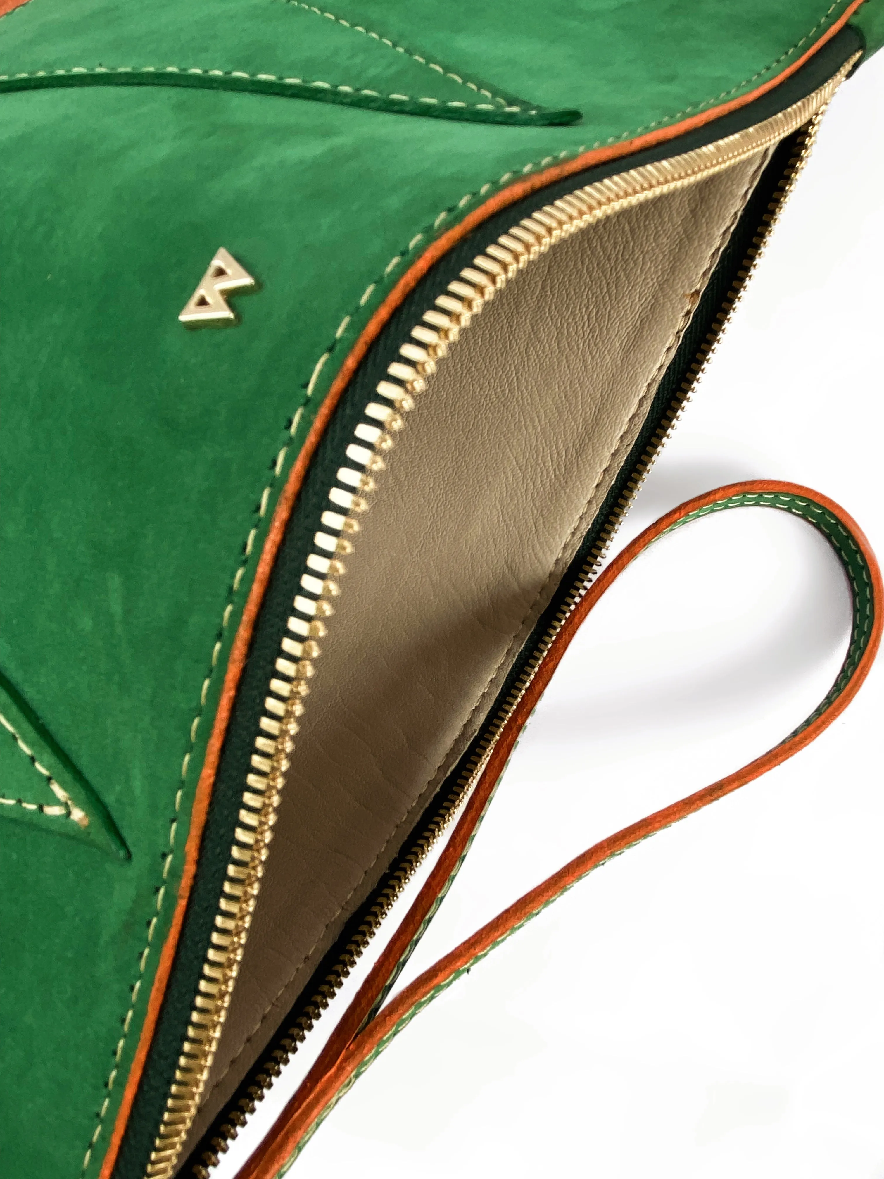 GREEN MIX FLAT TRAVEL CLUTCH