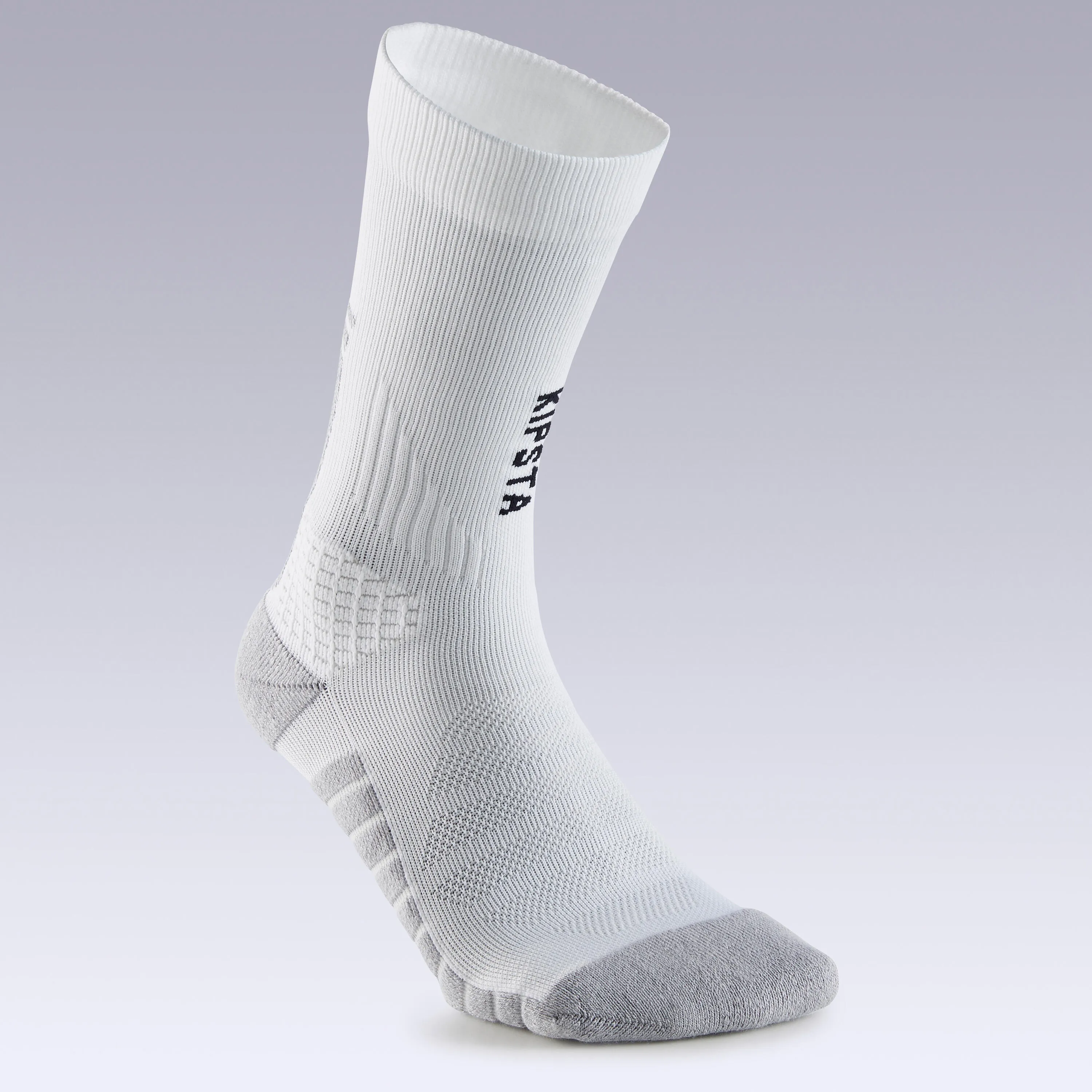 Mid-height white football sports socks KIPSTA, white