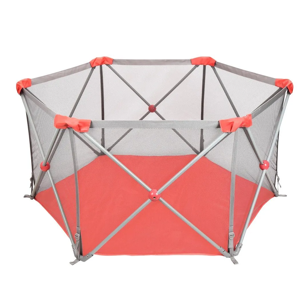 Odoland Safety Portable Playpen Infants Toddler Fence