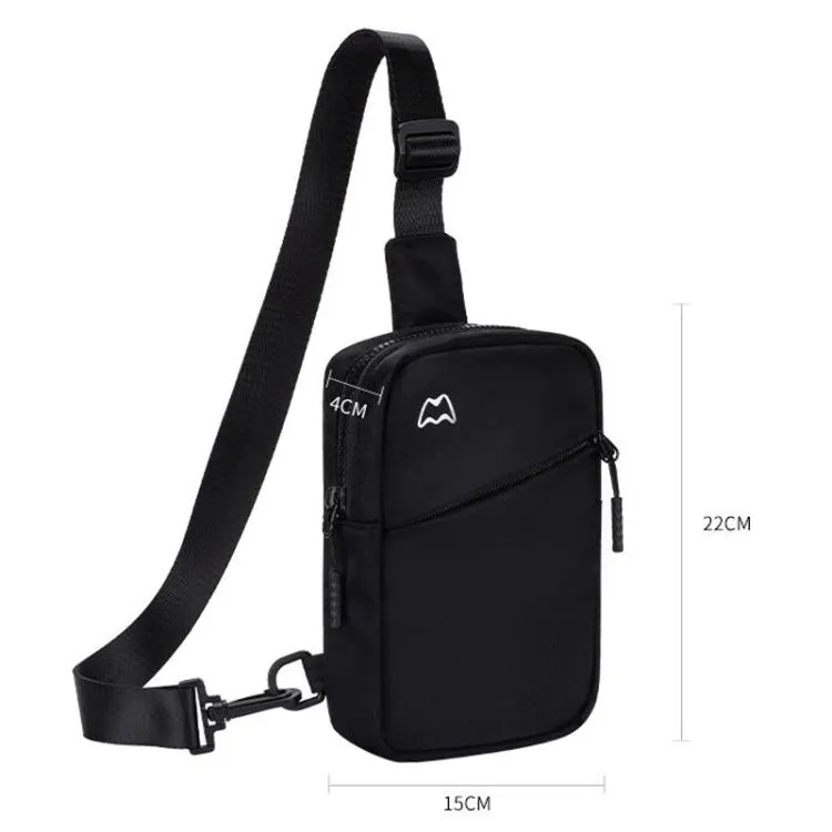 Outdoor Sports Chest Bag Lightweight Cell Phone Crossbody Packs(Black)