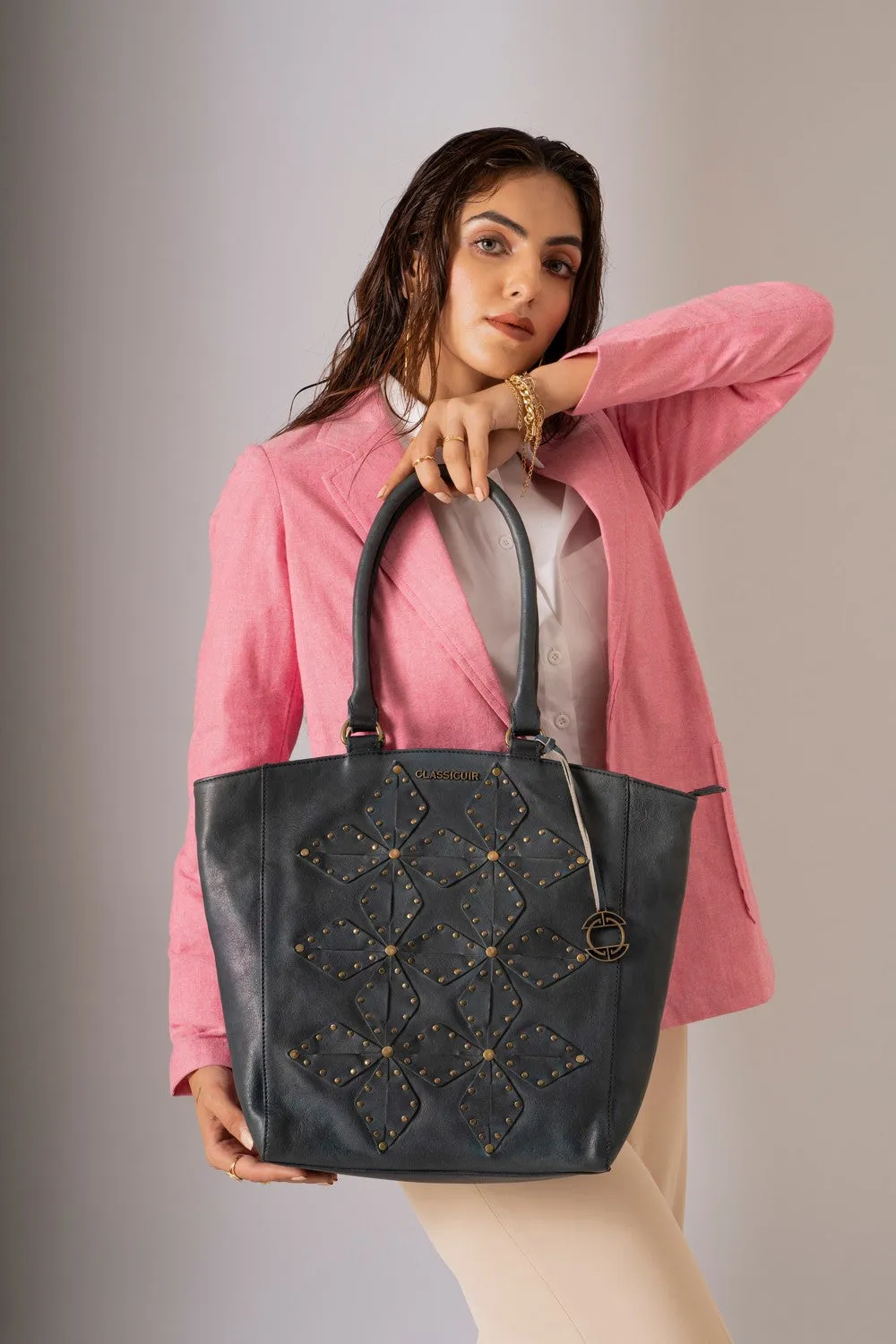 Rouen Diamond Flowered Tote Bag