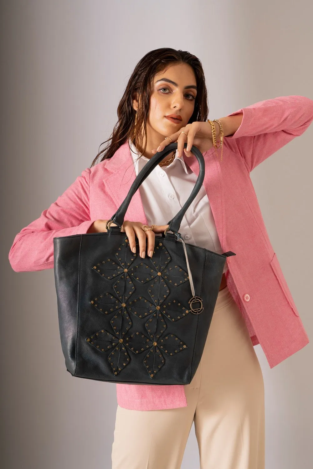 Rouen Diamond Flowered Tote Bag