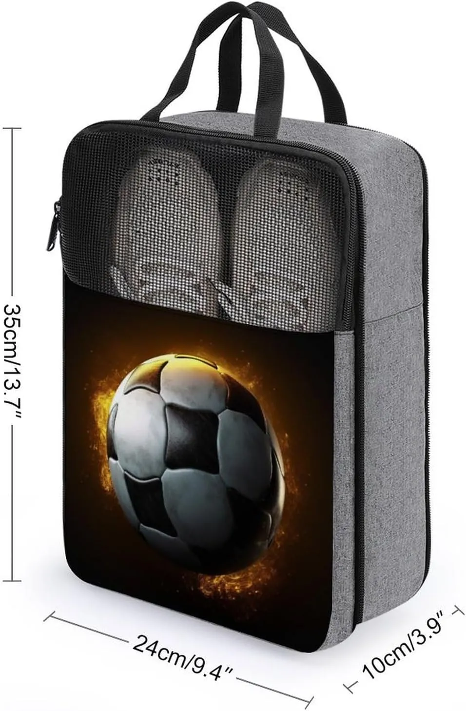 Shoe Bags for Travel Women Men,Football Soccer Print Foldable Shoe Travel Bag with Zipper,Travel Shoe Bags for Storage Packing in Suitcase,Portable Travel Essentials