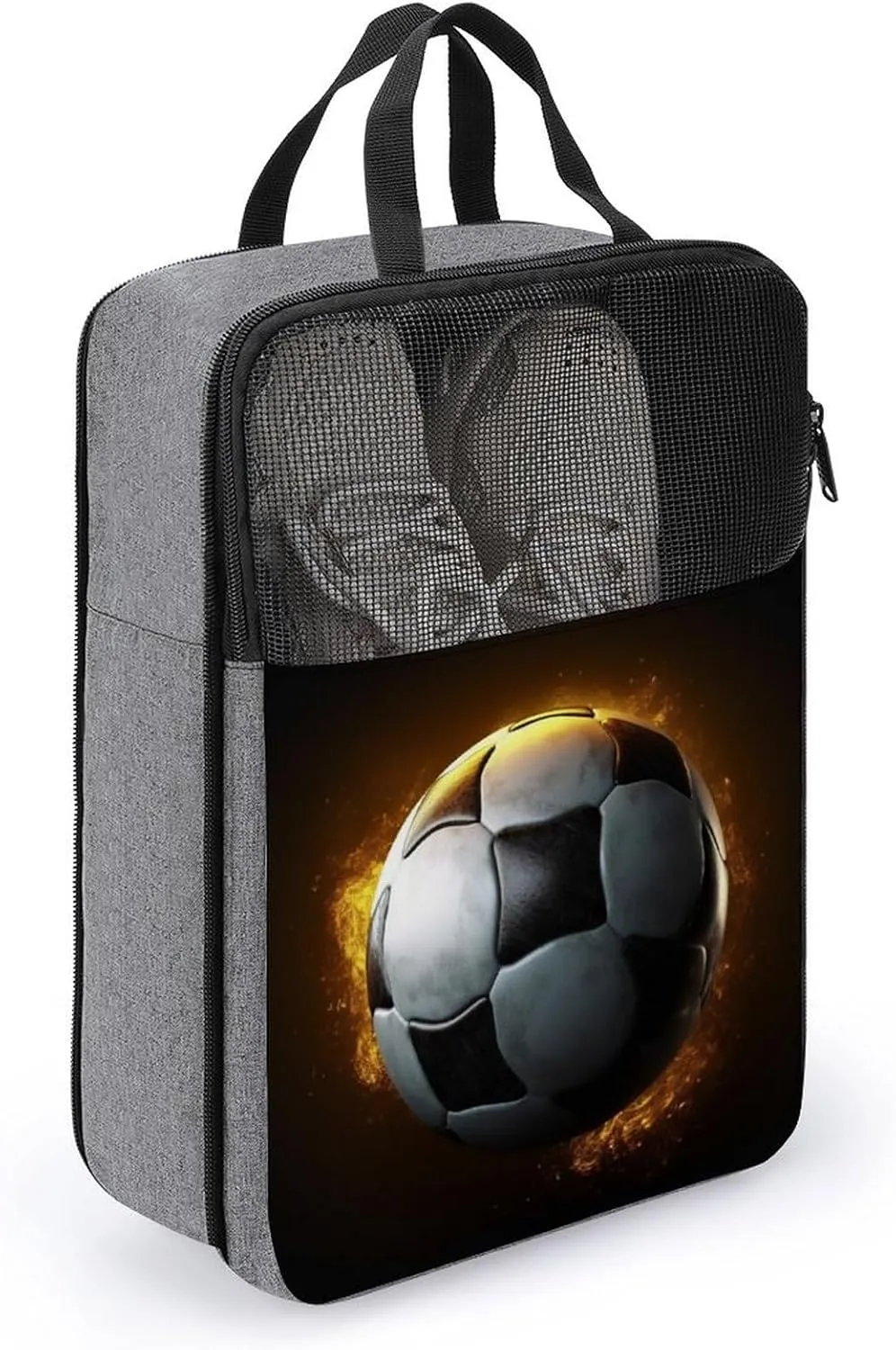 Shoe Bags for Travel Women Men,Football Soccer Print Foldable Shoe Travel Bag with Zipper,Travel Shoe Bags for Storage Packing in Suitcase,Portable Travel Essentials
