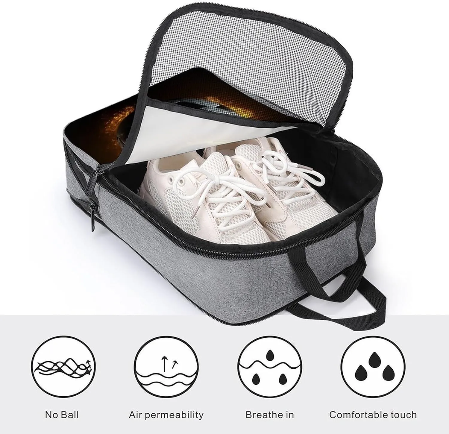 Shoe Bags for Travel Women Men,Football Soccer Print Foldable Shoe Travel Bag with Zipper,Travel Shoe Bags for Storage Packing in Suitcase,Portable Travel Essentials