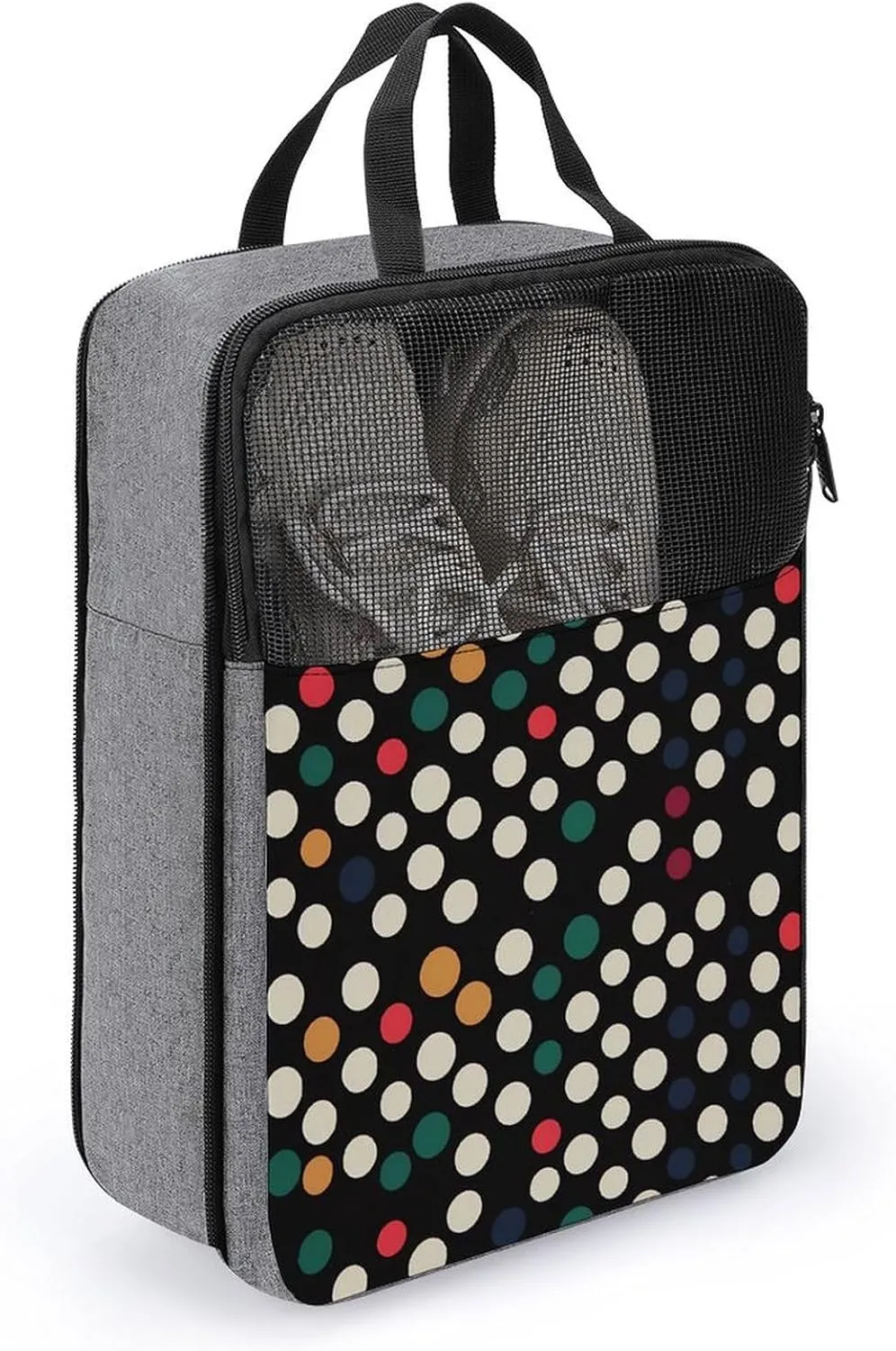 Shoe Bags for Travel Women Men,Polka Dot Print Foldable Shoe Travel Bag with Zipper,Travel Shoe Bags for Storage Packing in Suitcase,Portable Travel Essentials