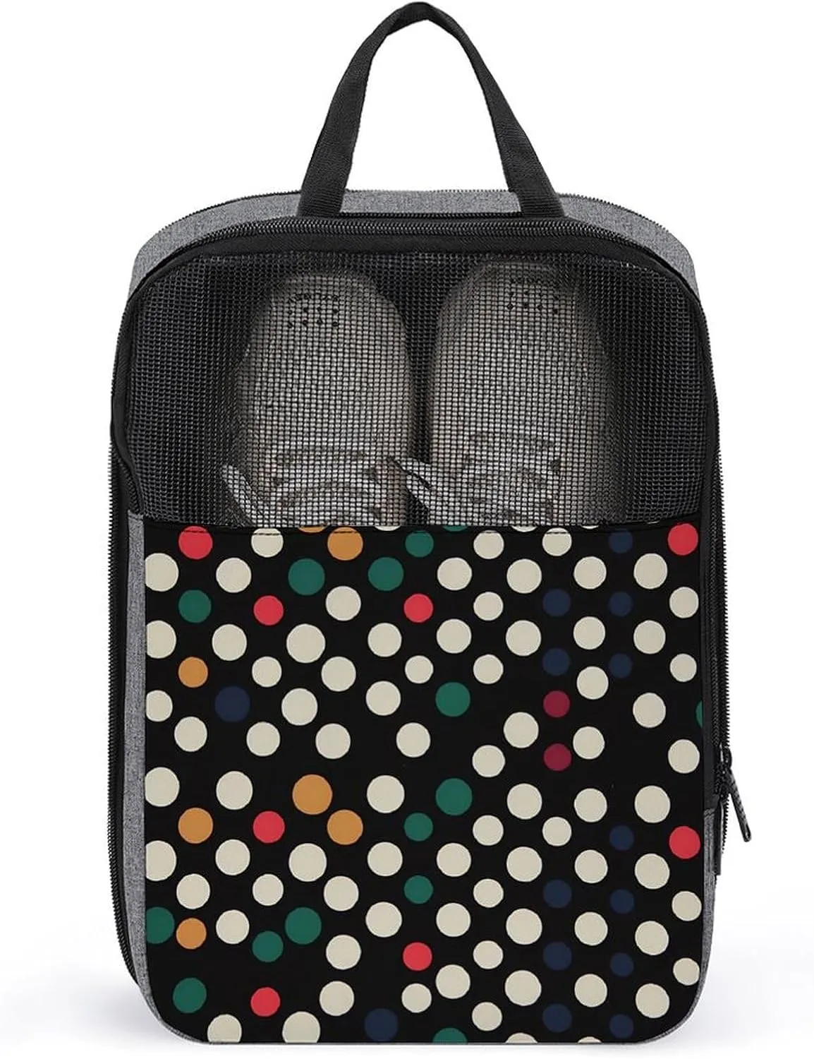 Shoe Bags for Travel Women Men,Polka Dot Print Foldable Shoe Travel Bag with Zipper,Travel Shoe Bags for Storage Packing in Suitcase,Portable Travel Essentials