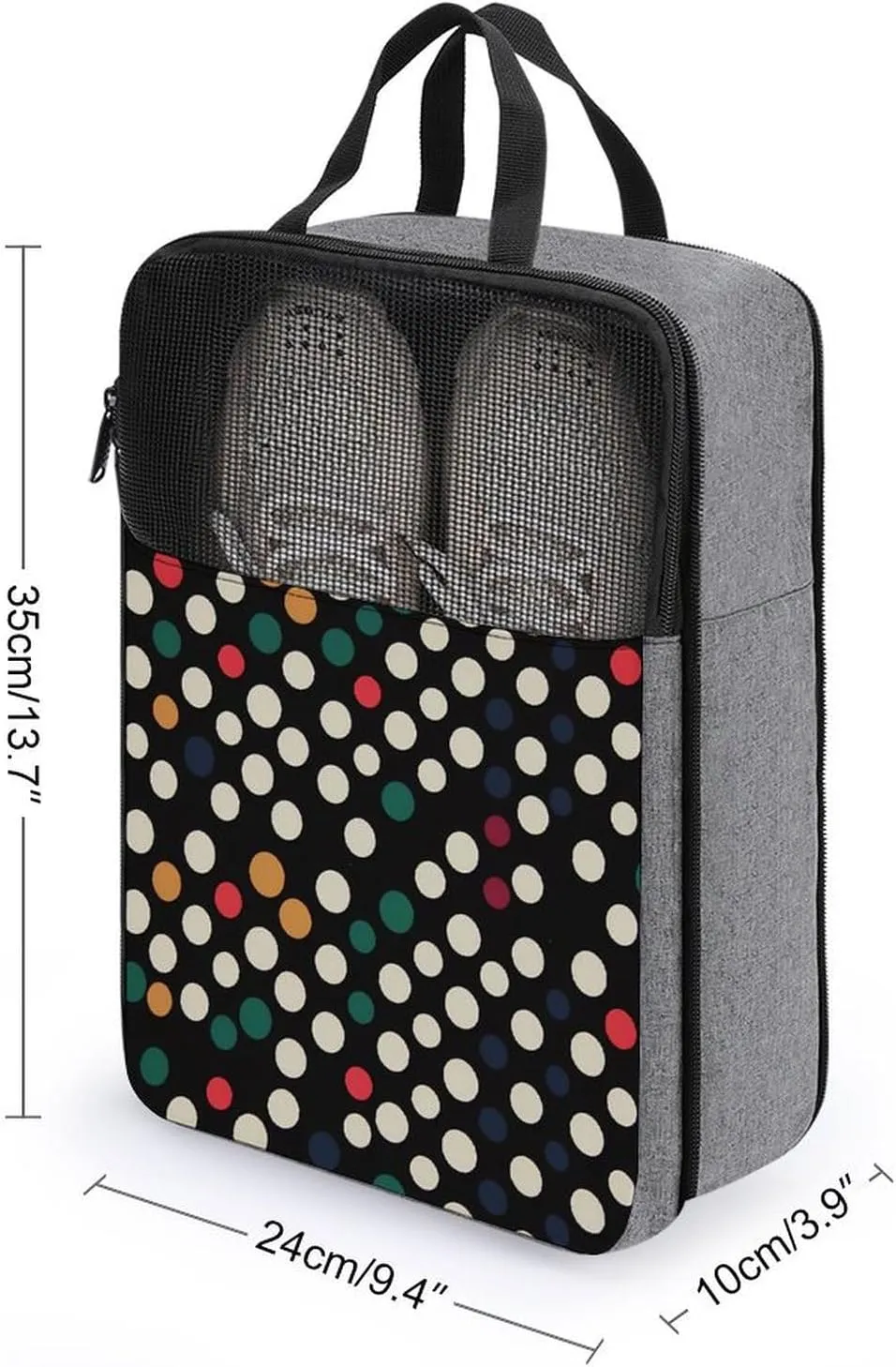 Shoe Bags for Travel Women Men,Polka Dot Print Foldable Shoe Travel Bag with Zipper,Travel Shoe Bags for Storage Packing in Suitcase,Portable Travel Essentials