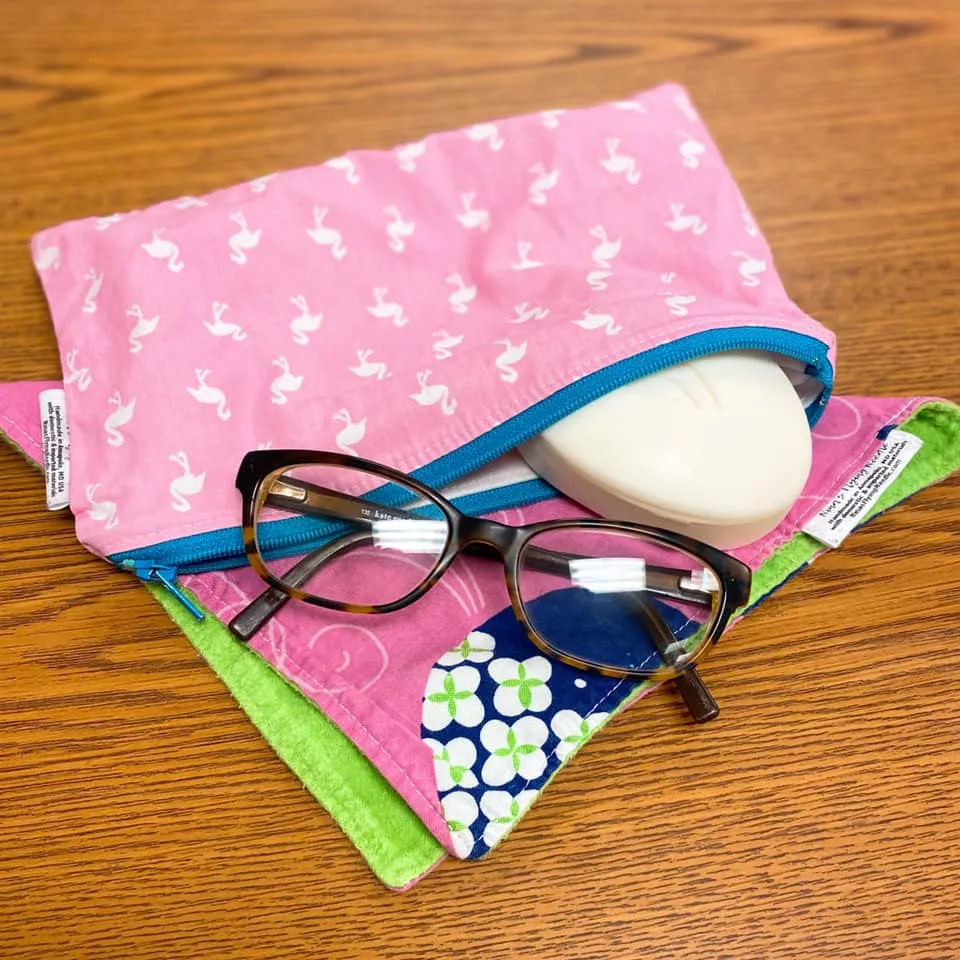 Snack Sized Reusable Zippered Bag Unicorns Rainbows