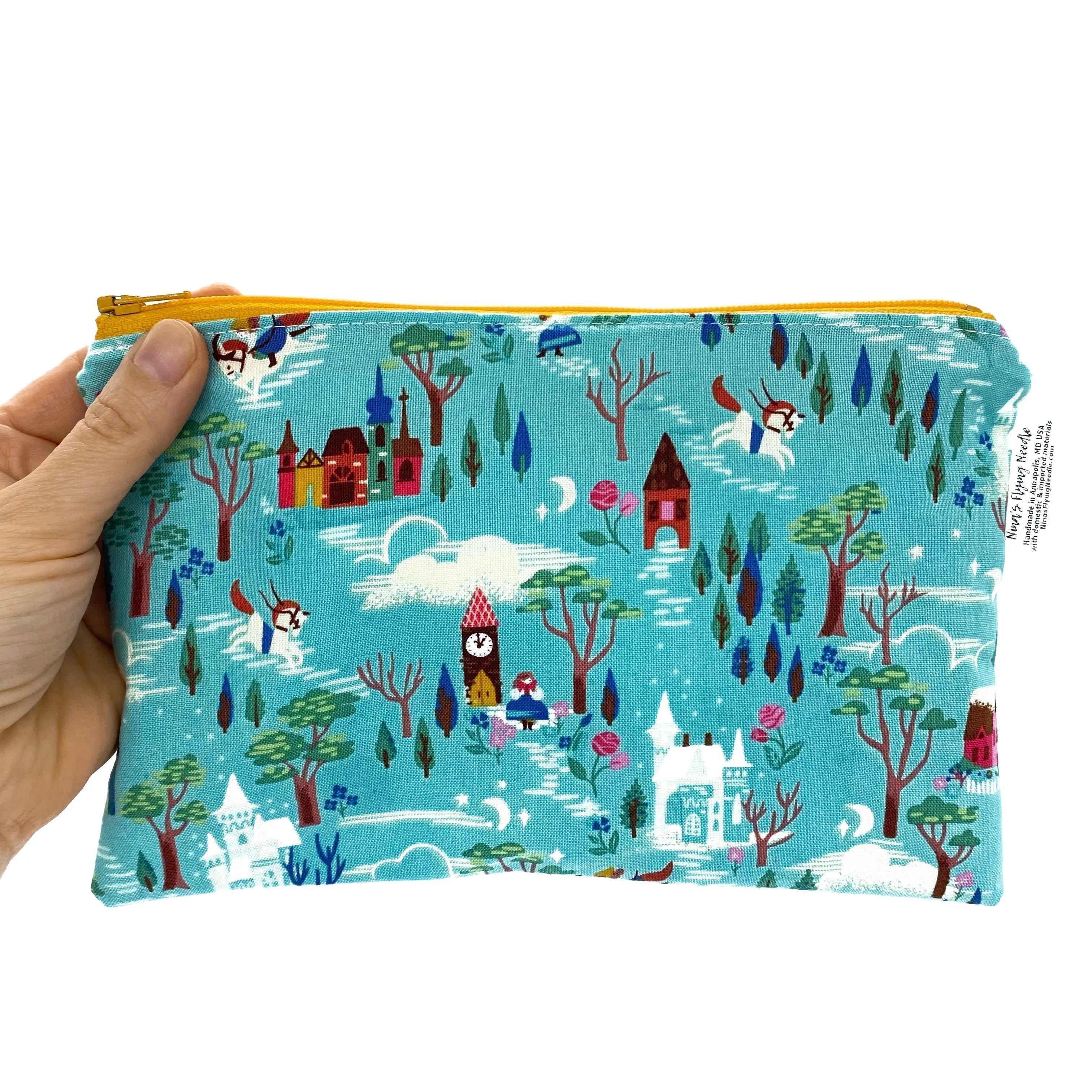 Snack Sized Reusable Zippered Bag Unicorns Rainbows