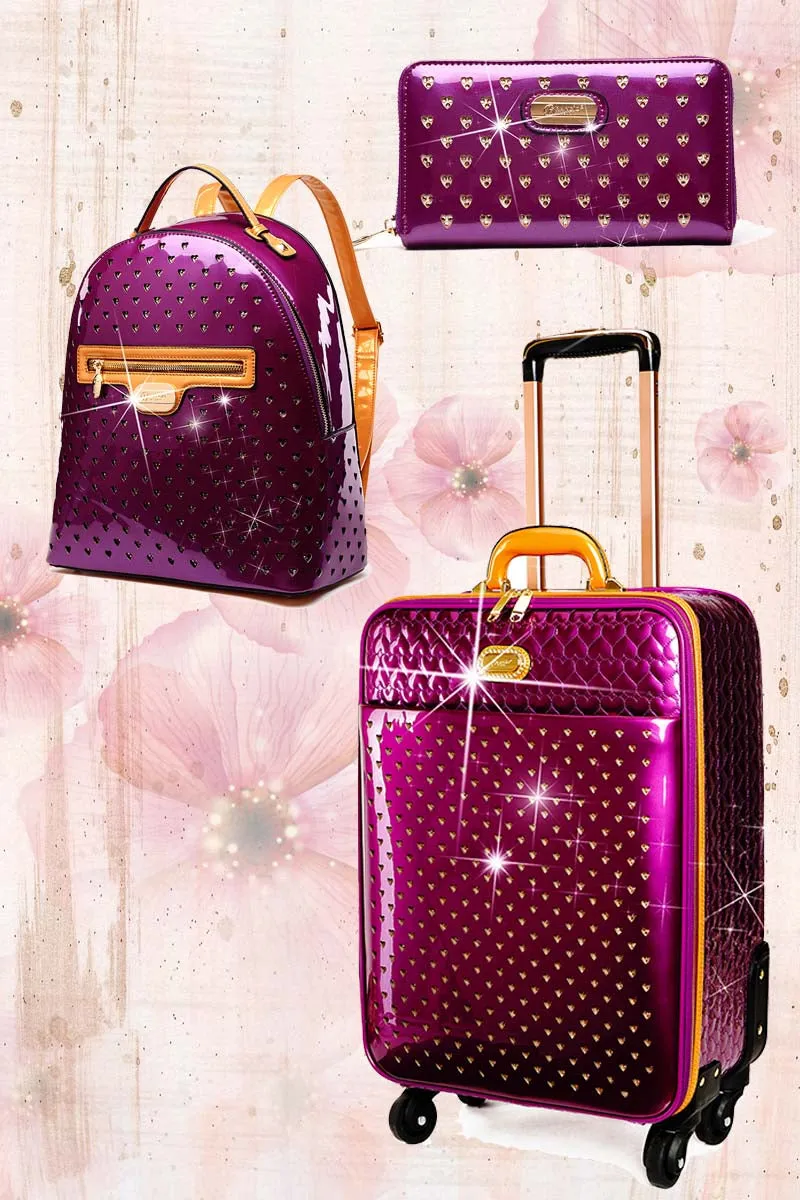 Starz Art 3PC Set | Luxury Backpack Set with Spinning Wheels