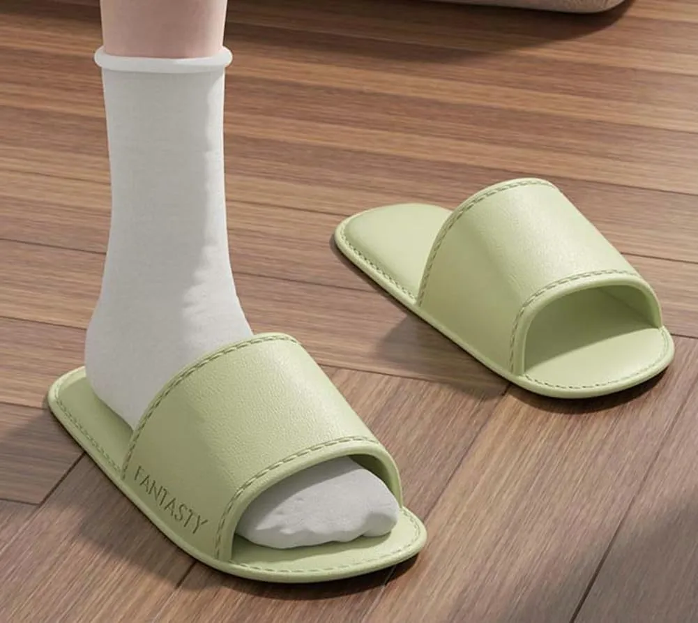 Travel Slippers for Women and Men Foldable Portable Slides Sandals Soft Lightweight Non-Slip Hotel Spa Slippers Bathroom Shower Shoes
