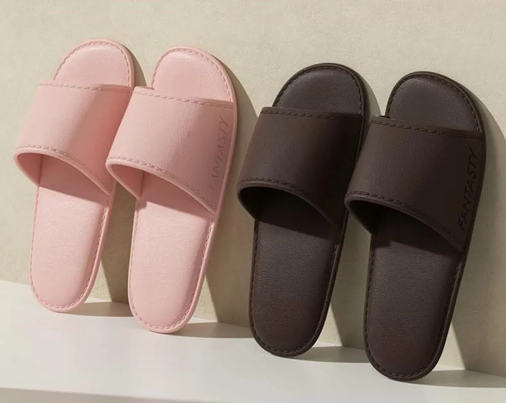 Travel Slippers for Women and Men Foldable Portable Slides Sandals Soft Lightweight Non-Slip Hotel Spa Slippers Bathroom Shower Shoes