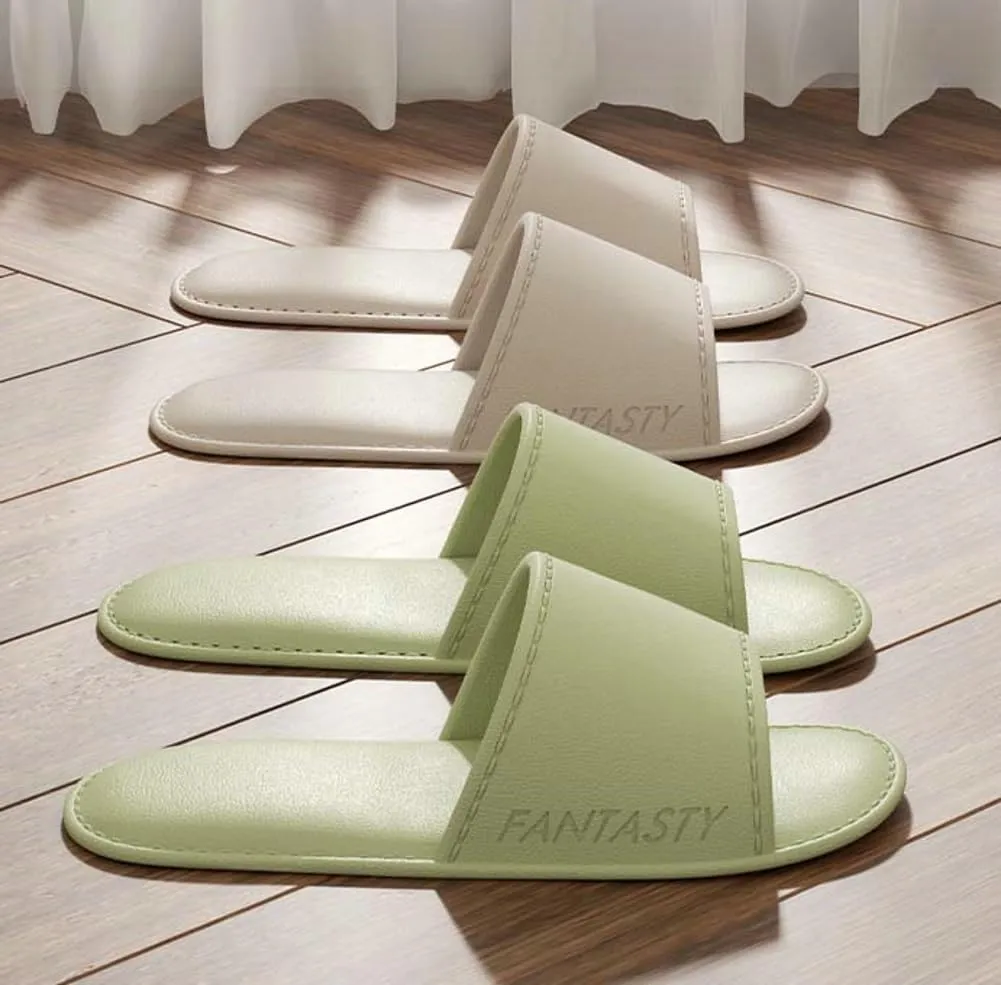 Travel Slippers for Women and Men Foldable Portable Slides Sandals Soft Lightweight Non-Slip Hotel Spa Slippers Bathroom Shower Shoes