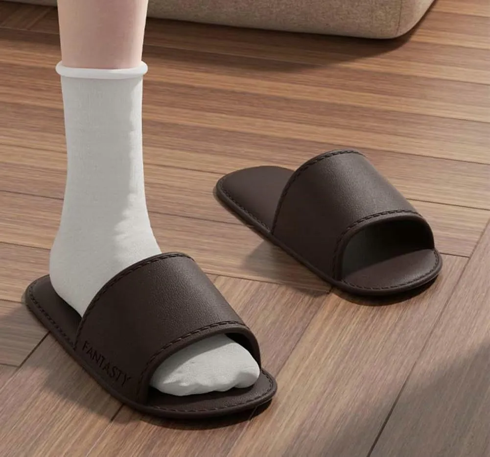 Travel Slippers for Women and Men Foldable Portable Slides Sandals Soft Lightweight Non-Slip Hotel Spa Slippers Bathroom Shower Shoes