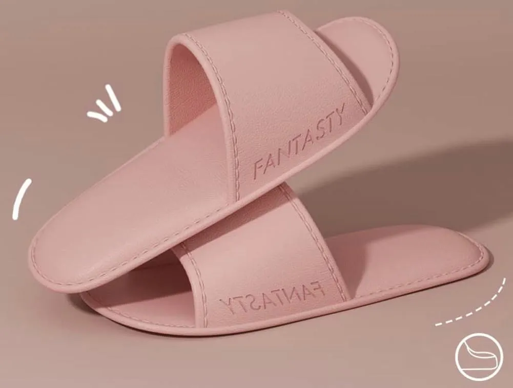 Travel Slippers for Women and Men Foldable Portable Slides Sandals Soft Lightweight Non-Slip Hotel Spa Slippers Bathroom Shower Shoes