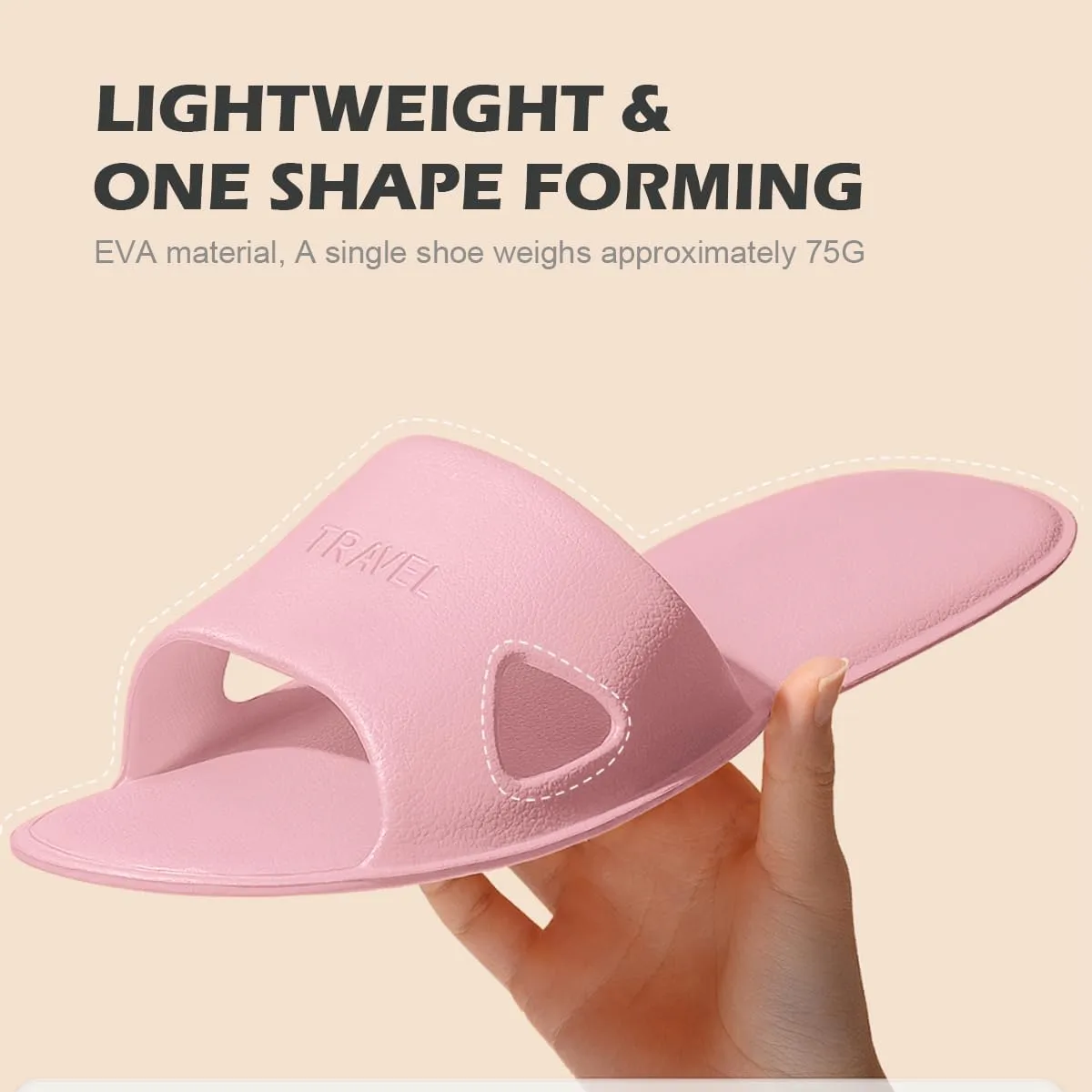 Travel Slippers for Women and Men, Portable Foldable Slippers with Cotton Storage Bag, Travel Shower Sandals Non-Slip Quick Dry Outdoor Camping Swimming Beach Hotel Sandals