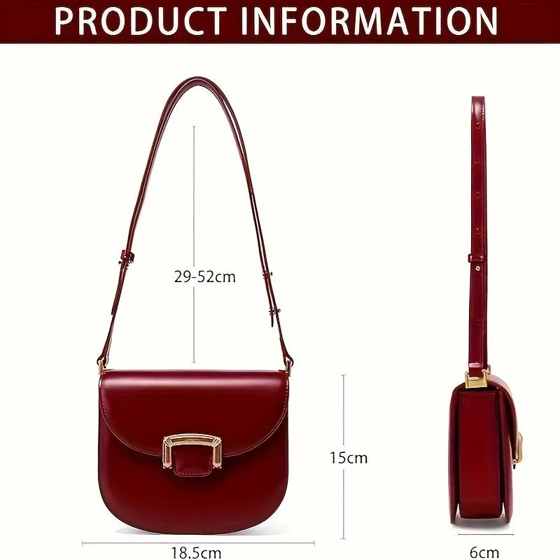 Trendy Saddle Bag -  New Arrival, Retro Style, Crossbody, Shoulder Bag, Ladies Handbag, Wedding Bag, Stylish and Elegant Design