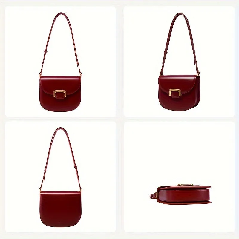 Trendy Saddle Bag -  New Arrival, Retro Style, Crossbody, Shoulder Bag, Ladies Handbag, Wedding Bag, Stylish and Elegant Design