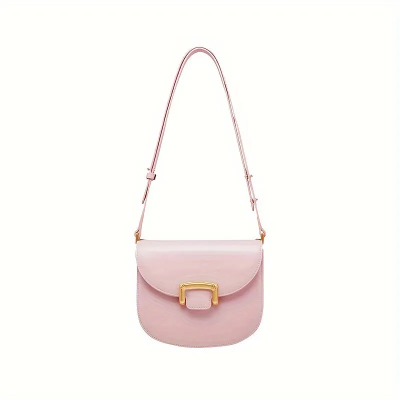Trendy Saddle Bag -  New Arrival, Retro Style, Crossbody, Shoulder Bag, Ladies Handbag, Wedding Bag, Stylish and Elegant Design