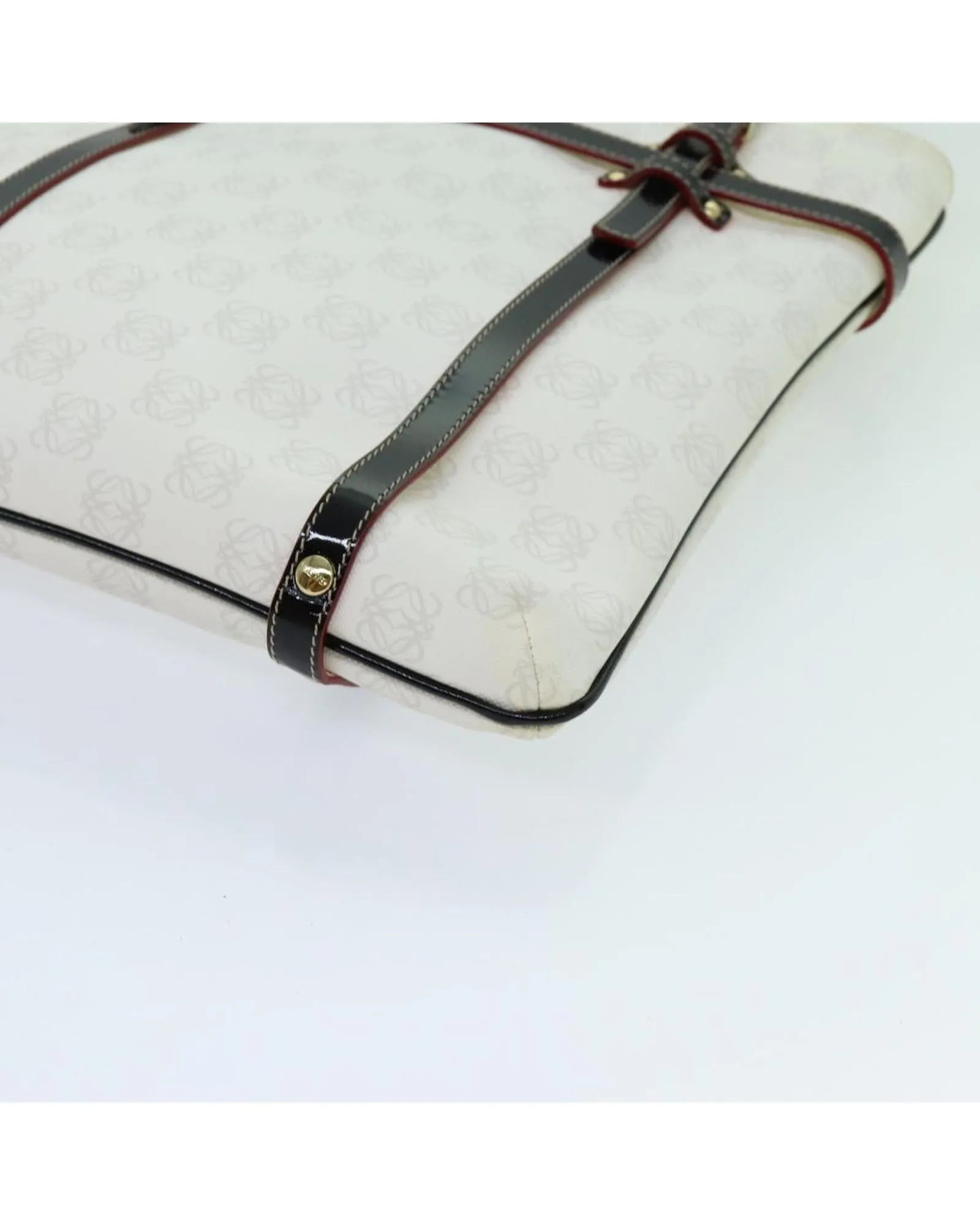 White PVC Leather Tote Bag by LOEWE