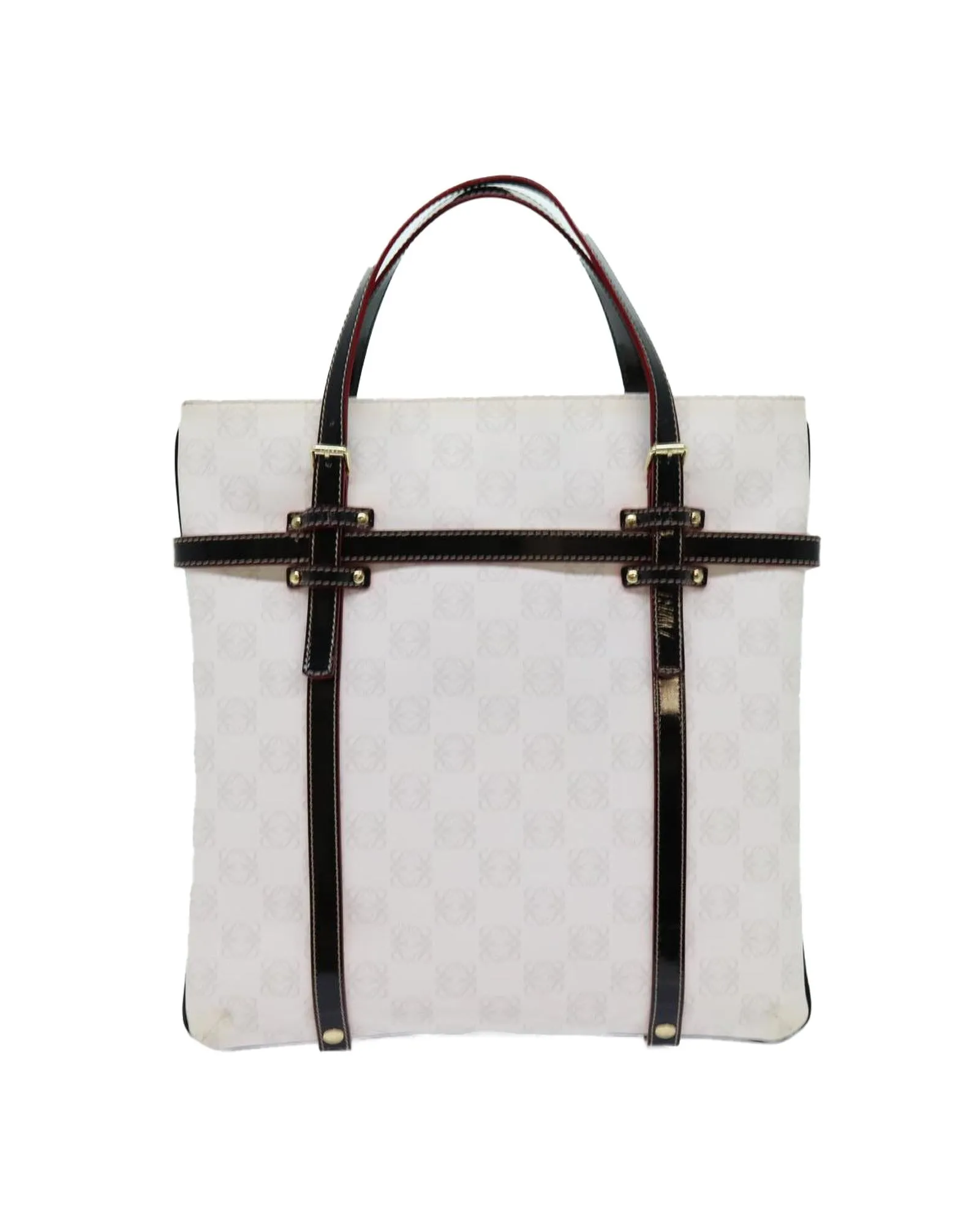 White PVC Leather Tote Bag by LOEWE