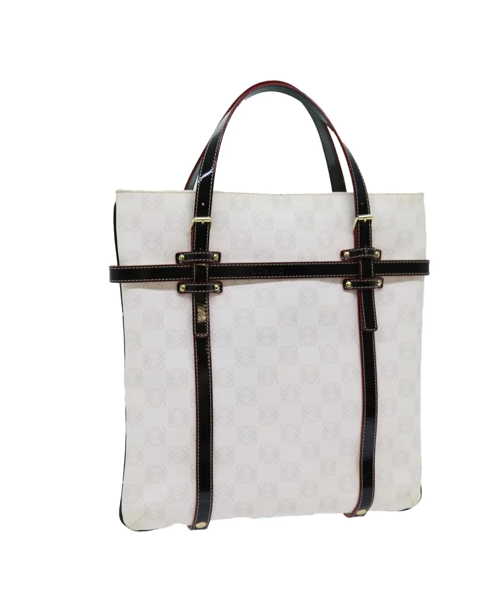 White PVC Leather Tote Bag by LOEWE