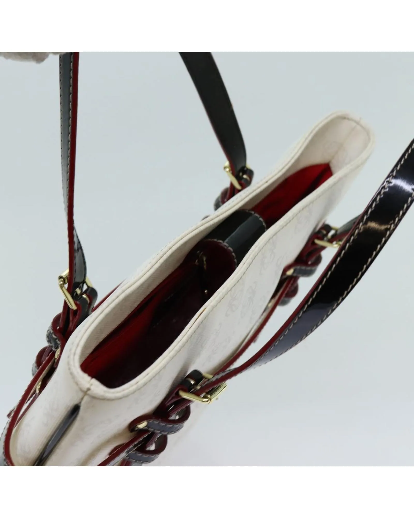 White PVC Leather Tote Bag by LOEWE