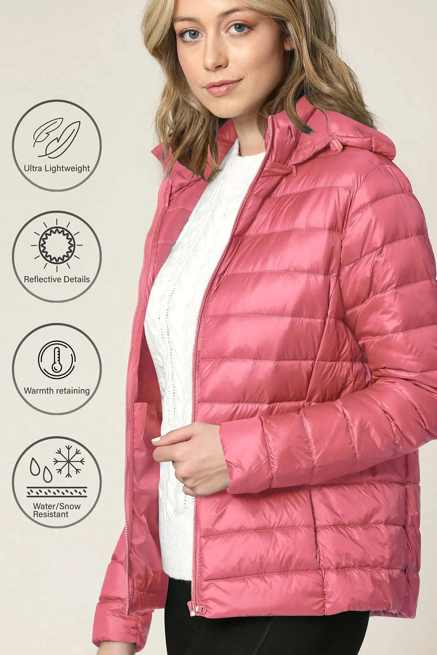 Women's Essential Ultra Light Weight Packable Down Jacket