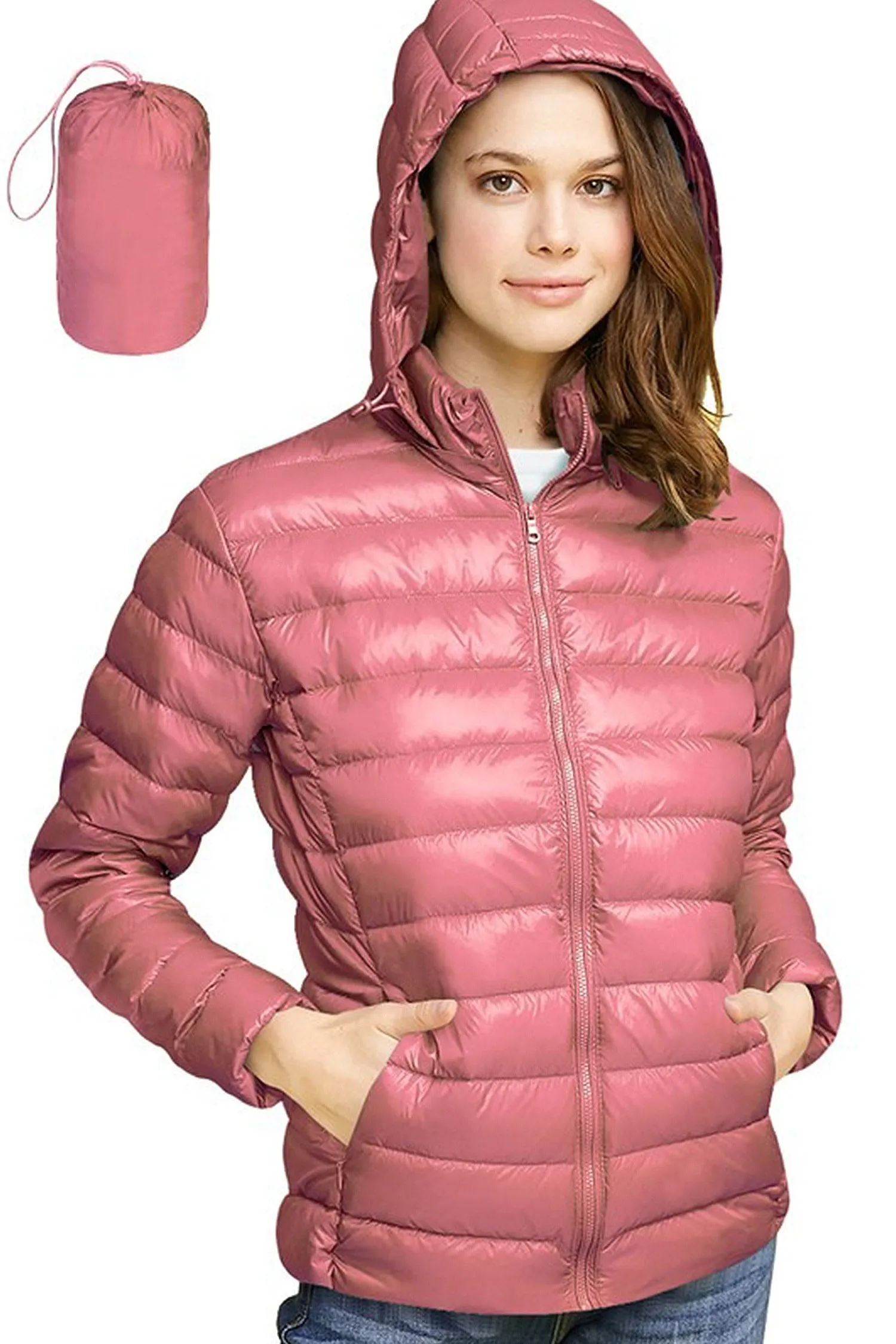 Women's Essential Ultra Light Weight Packable Down Jacket