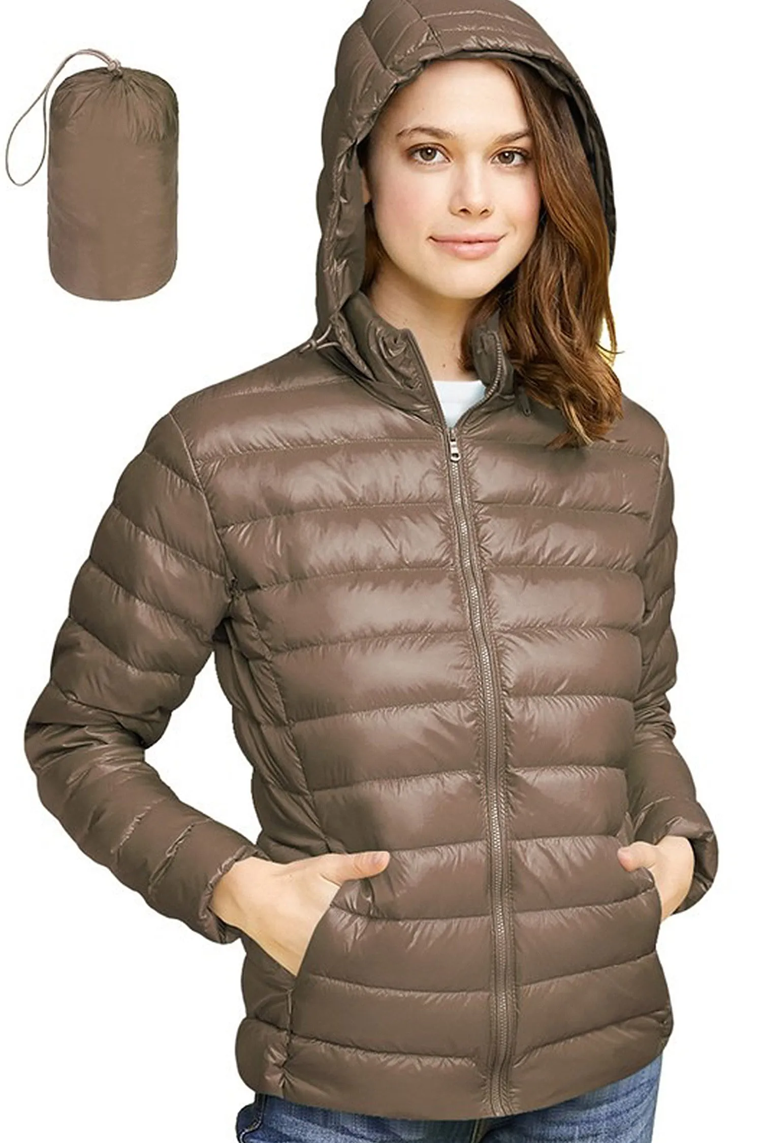 Women's Essential Ultra Light Weight Packable Down Jacket